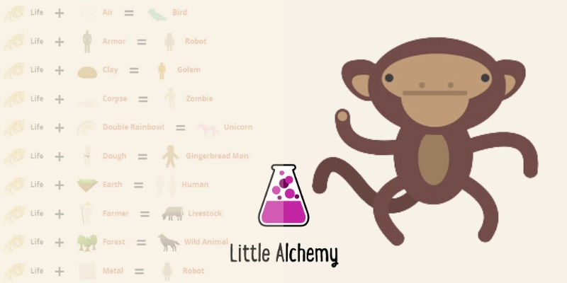 hints how to make monkey in little alchemy