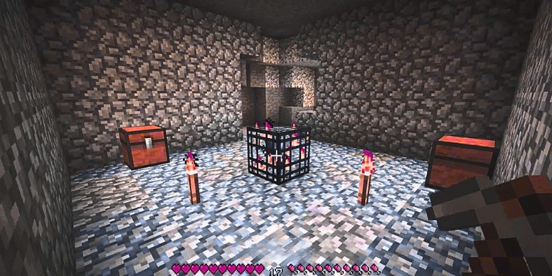 Placing torches around the spawner