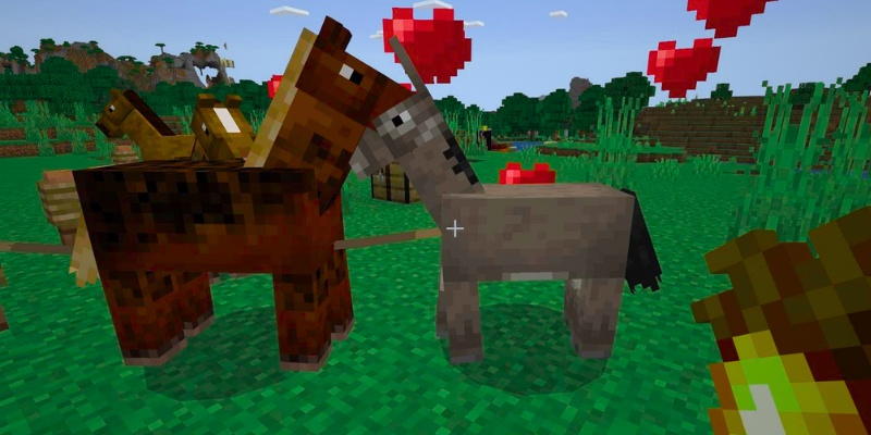 Tame two horses in Minecraft